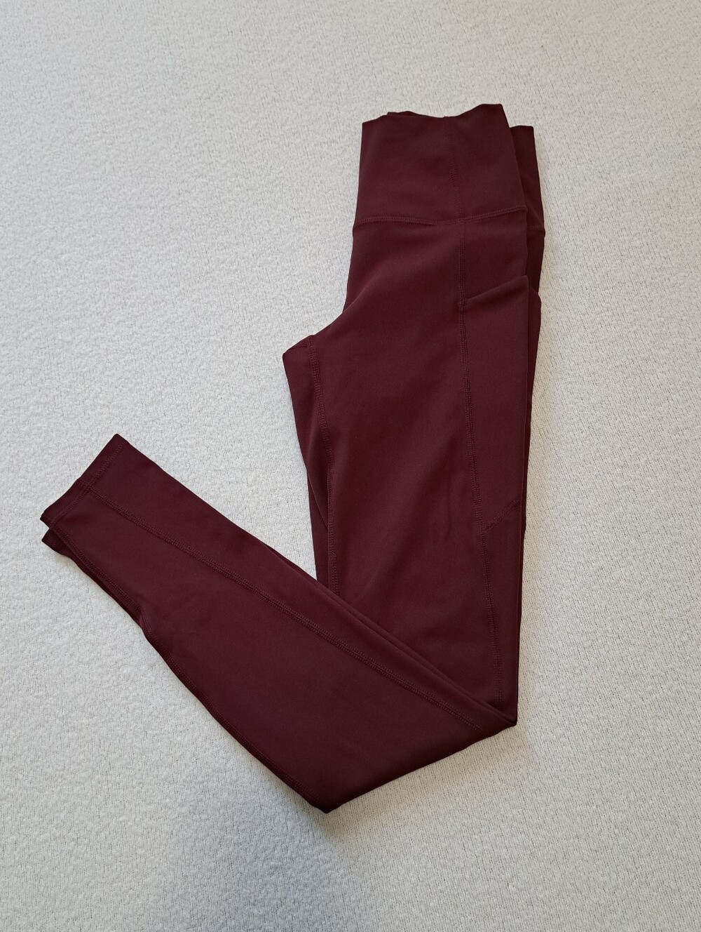 Fabletics Burgundy Leggings Women's Size XS Activewear Stretch Workout Fitted